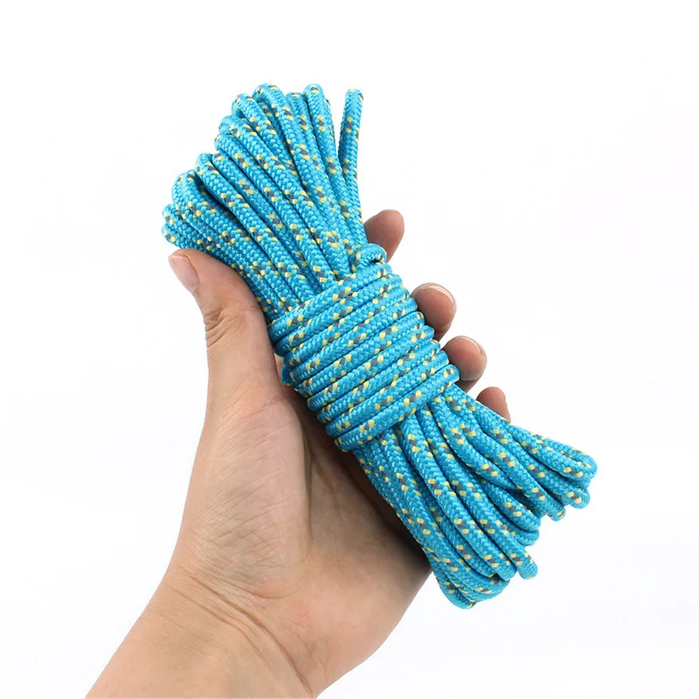 10 м Светоотражающая Guyline веревка для палатки Guy Line Camping Cord Paracord светится в темноте Водонепроницаемый Путешествия Спорт на открытом воздухе#3S27