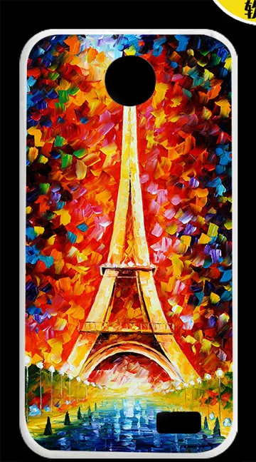 Hot Sale high quality diy painting colored tiger lion cat flowers eiffel towers design Hard Back Cover Case For Lenovo A516 | Мобильные