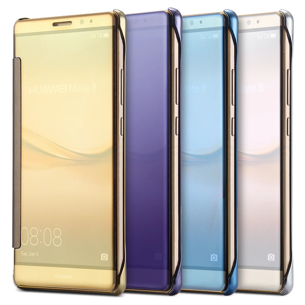 Роскошный кожаный чехол-книжка с подставкой и умным Зеркалом Для huawei P20 mate 20 10 Lite