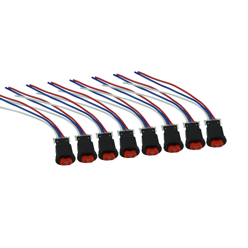 

3 Wires Motorcycle Switch Hazard Button Double Flash Warning Emergency Lamp Signal Flasher ON/OFF Switch