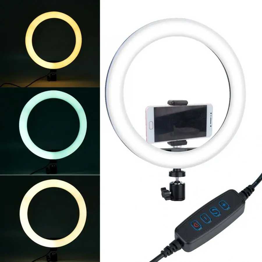Портативный затемнения USB фотографического СВЕТОДИОДНЫЙ Кольцо заполняющий свет с держатель с шаровой головкой светодиодный Кольцевая вспышка