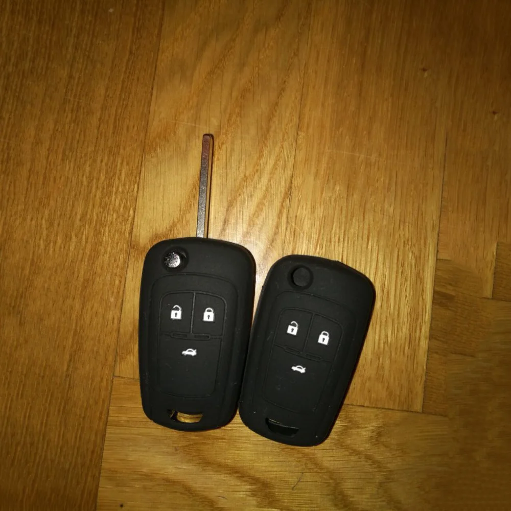 Чехол для автомобильного ключа с 3 кнопками силиконовый резиновый чехол Chevrolet Cruze