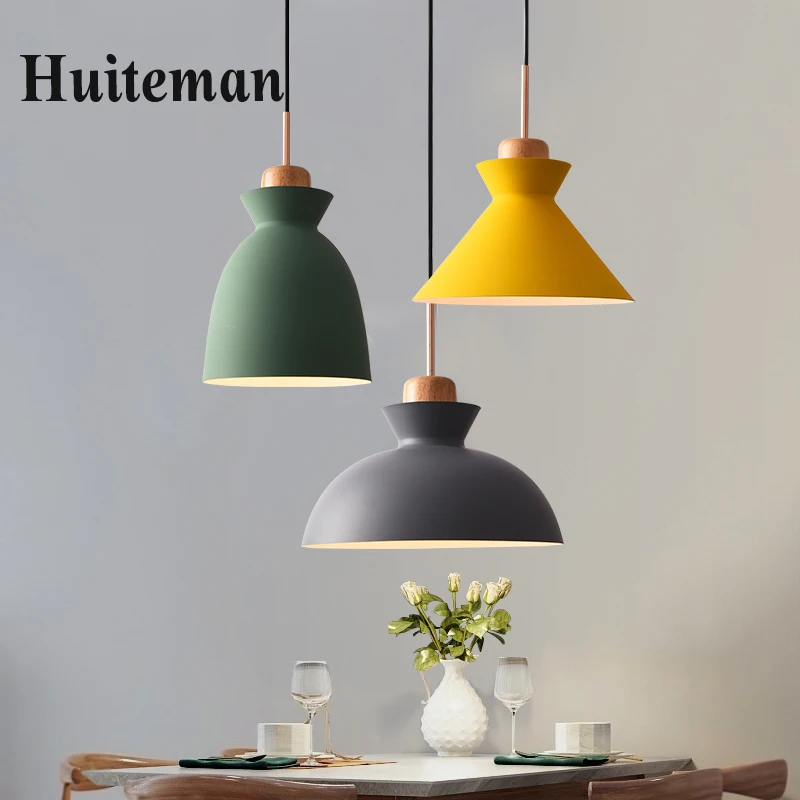 New Vintage Industrial wood Pendant lamp E27 iron lampshade Light Aisle living room Lights Retro coffee bar Hang Lamps | Освещение