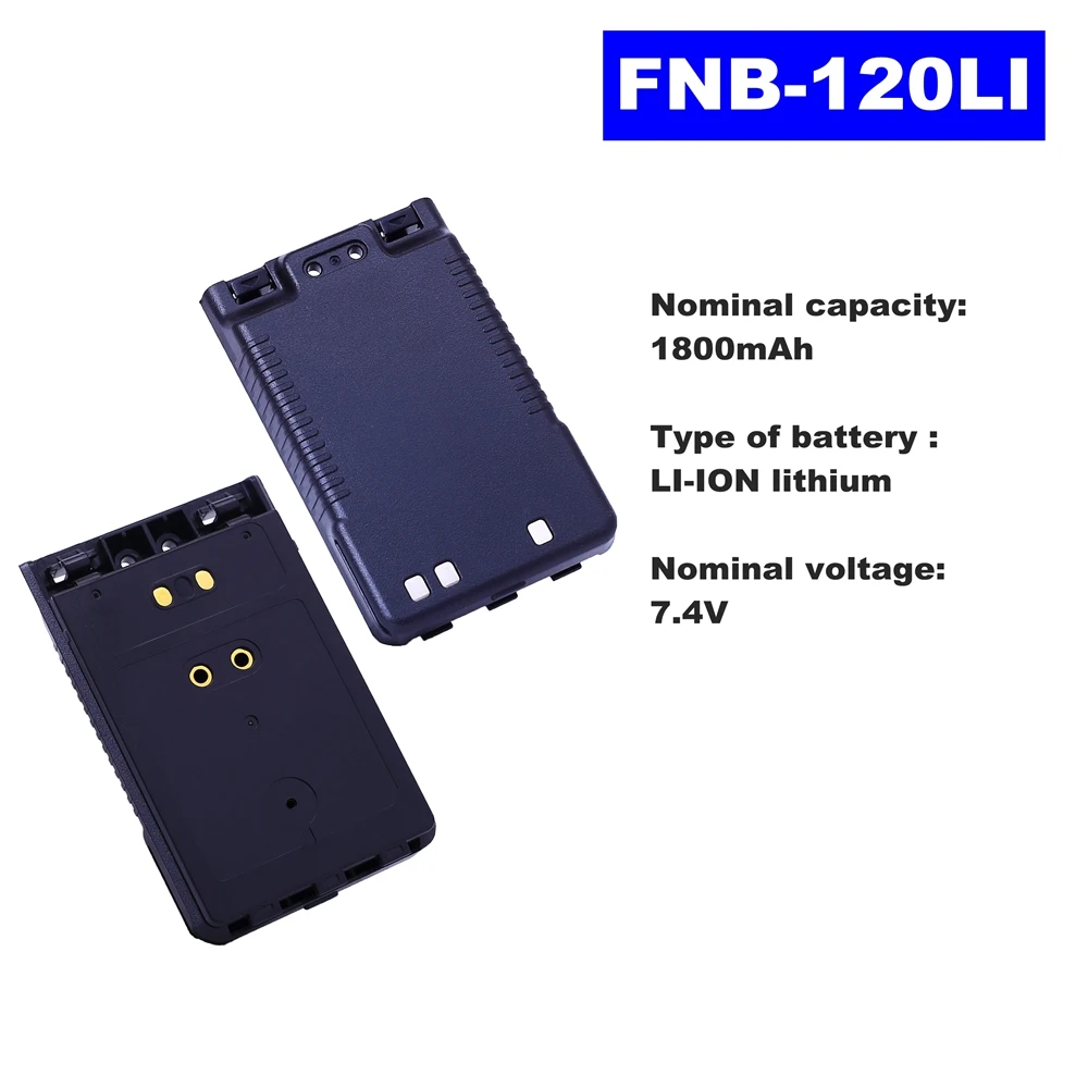 7.4V 1800mAh LI-ION Radio Battery FNB-102LI For Vertex Standard Walkie Talkie VX-8R/8DR/8GR FT-1DR Two Way Radio