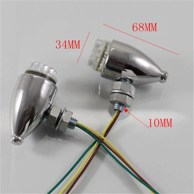 

1 Pair Motorcycle LED Turn Signal Indicators Light Amber Blinker Light Modified Moto Accessories Universal Blinkers Flashers