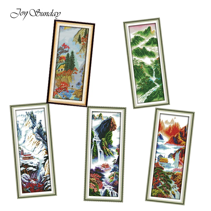 

New Arrival Joy Sunday Cross Stitch Landscape Painting 11CT14CT Scenic Pattern DMC Handwork Embroidery Needlework Kit Home Decor