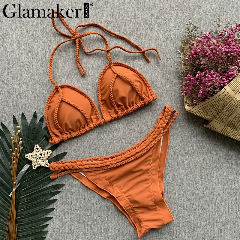 Glamaker сексуальный комплект из 2 предметов бразильский купальник боди для женщин