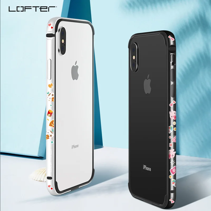 Мультяшный металлический бампер для телефона для iPhone X XS, алюминиевая рамка, противоударные чехлы для телефонов для iPhone XS MAX, защитный чехол, чехол