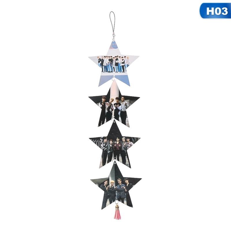 03 Горячая 1 шт. KPOP BLACKPINK GOT7 TXT SEVENTEEN фото творческие подвесные открытки же дисплей вентиляторы подарок - Цвет: 03