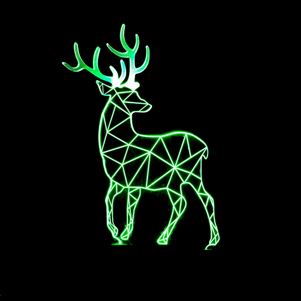 3D Светодиодная креативная Настольная лампа с моделированием Милу оленя Usb 7