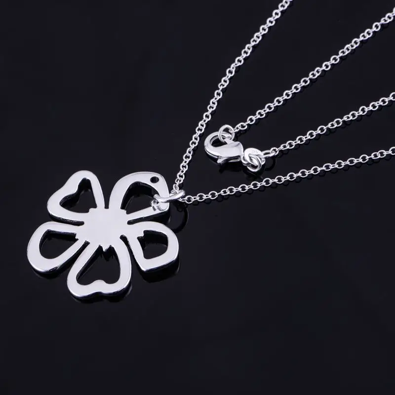 Блестящее посеребренное ожерелье petaline серебряные ювелирные изделия 925 пробы