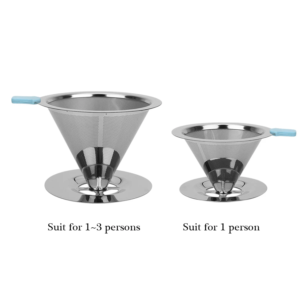 

HILIFE Mesh Coffee Tea Filter Stainless Steel Reusable Coffee Filter Brew Drip Coffee Funnel Kitchen Gadget