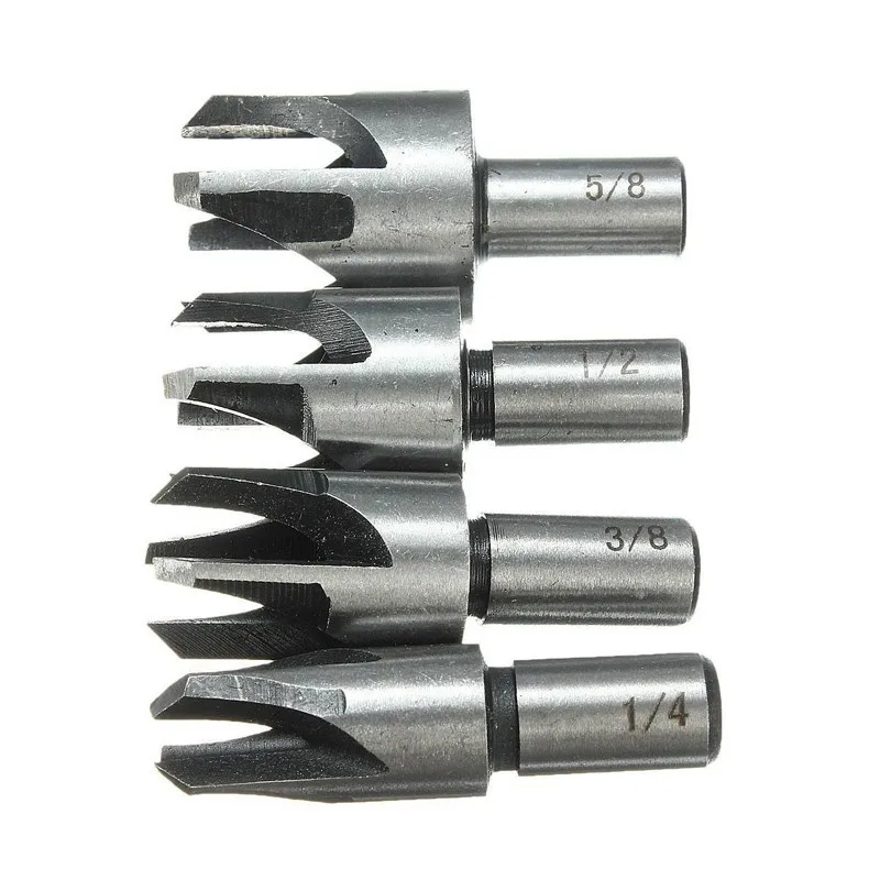 Binoax 4 шт./лот Plug Фрезерное сверло набор 1/" 3/8" 1/" 5/8" Деревообработка деревянная вилка режущие инструменты