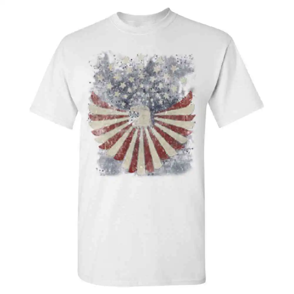 Винтажная Мужская футболка с американским флагом и звездой орла 4 июля|Мужские