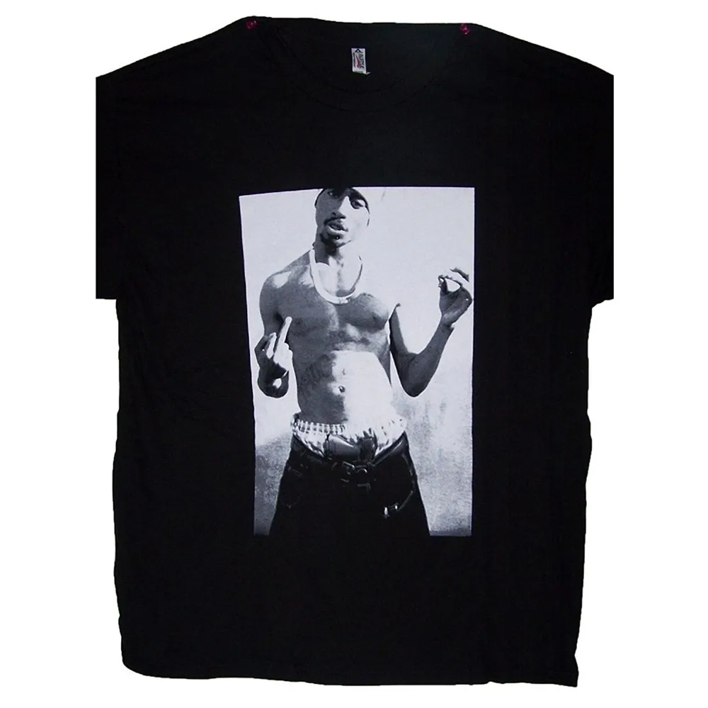 2019 летняя Горячая Распродажа футболка разные стили футболки Tupac 2Pac Shakur Gun Finger Salute