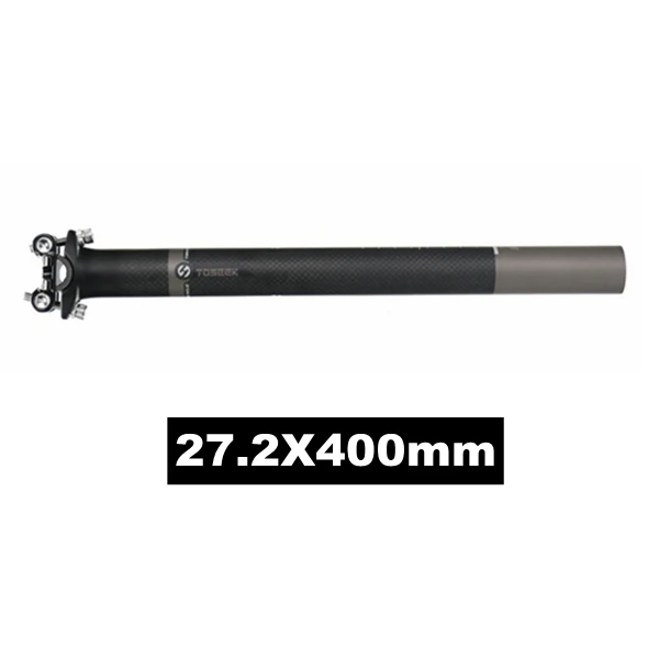 27.2X400mm TOSEEK велосипед Запчасти матовая труба из углеродистого волокна 3K из углеродного волокна велосипедный Подседельный штырь для дорога и горный велосипед на подседельную трубу рамы 27,2/30,8/31,6*350/400 мм - Цвет: 27.2X400mm