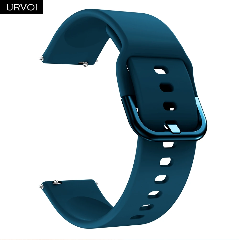 Dark Teal URVOI силиконовый ремешок для Galaxy watch активный ремешок для Galaxy watch 42 мм Официальный Дизайн быстросъемные шпильки мягкий прочный - Цвет ремешка: Dark Teal