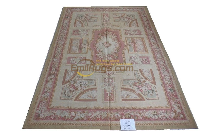 

Antique French Aubusson Verdure floor Fashionable Household Decorates Circular French Antique Bedding