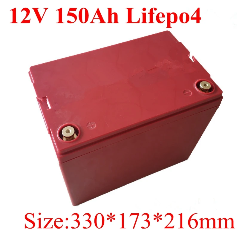 Waterproof 12V 100Ah 120Ah 130Ah 150Ah Lifepo4 BatteryBMS with Bluetooth for 1200w Solar System Motor Home Boat RV+10A Charger |