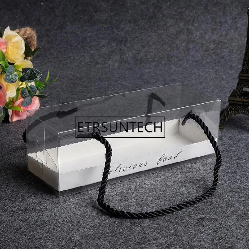 100 шт портативный Прозрачный Швейцарский рулон коробка для торта выпечка
