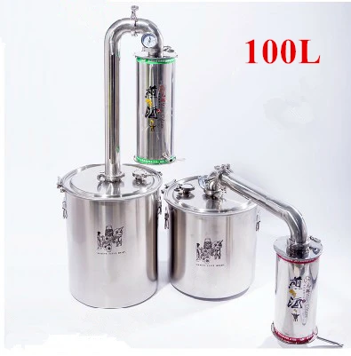 Лидер продаж 100L дистиллятор бытовой вино перегонный куб дистиллированной 304