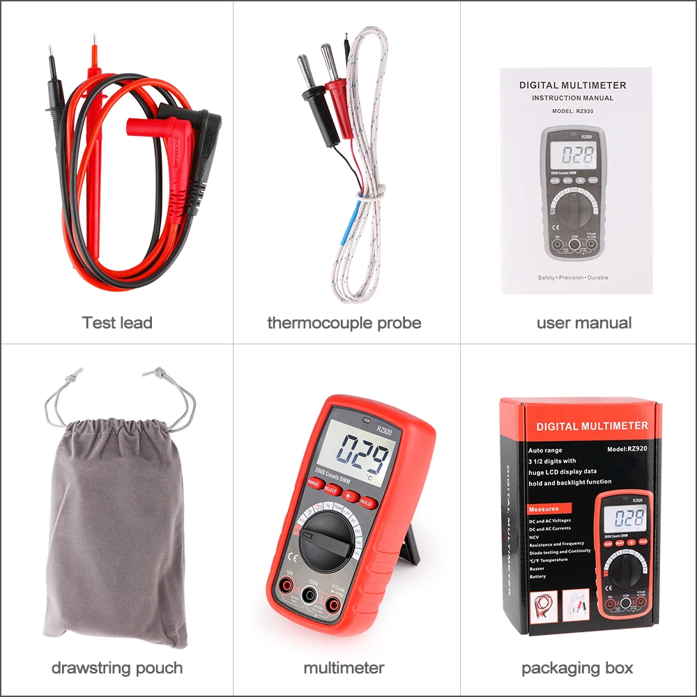 RZ цифровой аналоговый мультиметр тестер USB блок Профессиональный истинный Rms