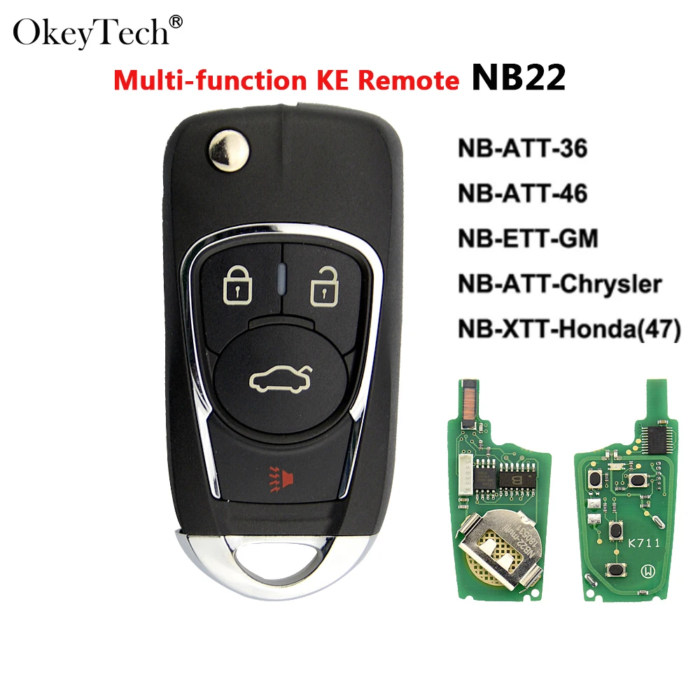 Okeytech 4 кнопки NB22 KD дистанционный ключ ATT 36 46 ETT для G M XTT Honda сверхмощные Светодиоды