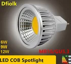 Светодиодная лампочка MR16 GU5.3 высокой мощности для прожектора, приглушаемый Led светильник с COB матрицей теплого и холодного белого света, 16 В, 12 В, GU 5,3, 220 В