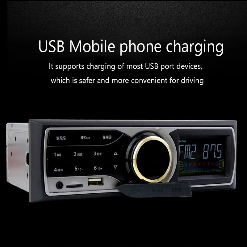 HD Автомобильный Радио 12 В в 4*50 Вт металл пластик цифровой аудио Bluetooth Handsfree