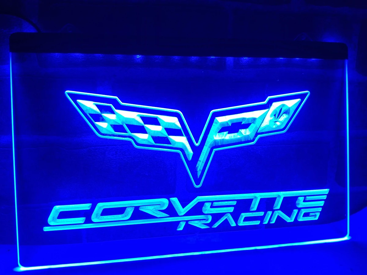 

LG095- Chevrolet corvette LED Neon Light Sign hang sign home decor crafts