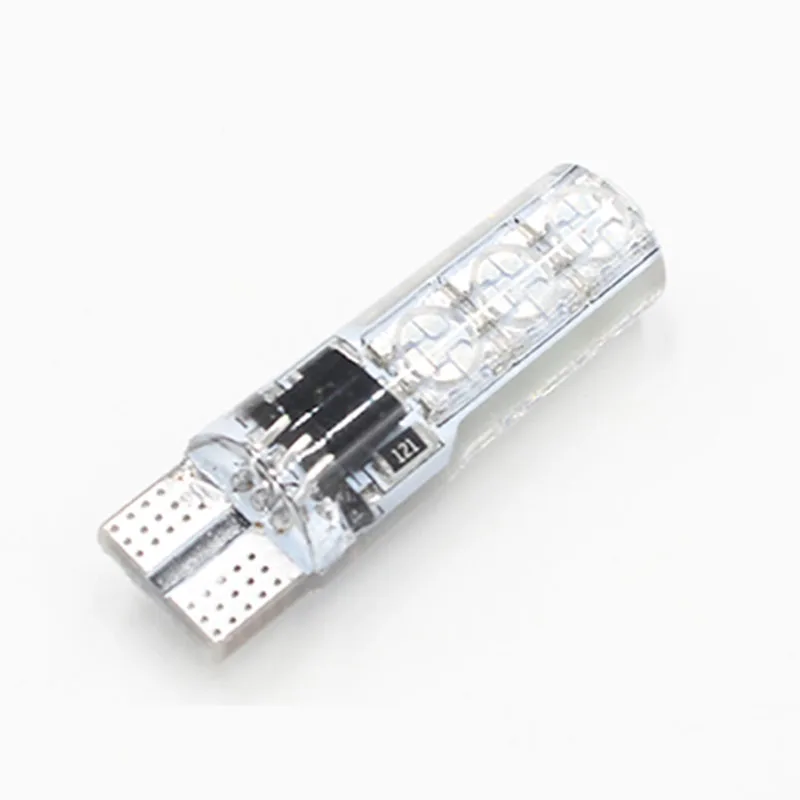 100 компл. Canbus T10 RGB светильник 6 SMD 194 W5W цветной светодиодный Лампа для салона