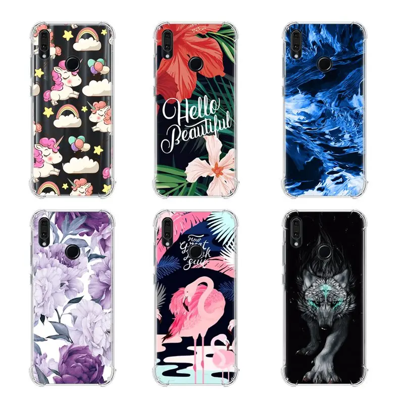 TPU Silicone Phone Cover For Huawei Y9 Prime 2019 P Smart Z Colorful Design Back Stylish Painted Soft Case |