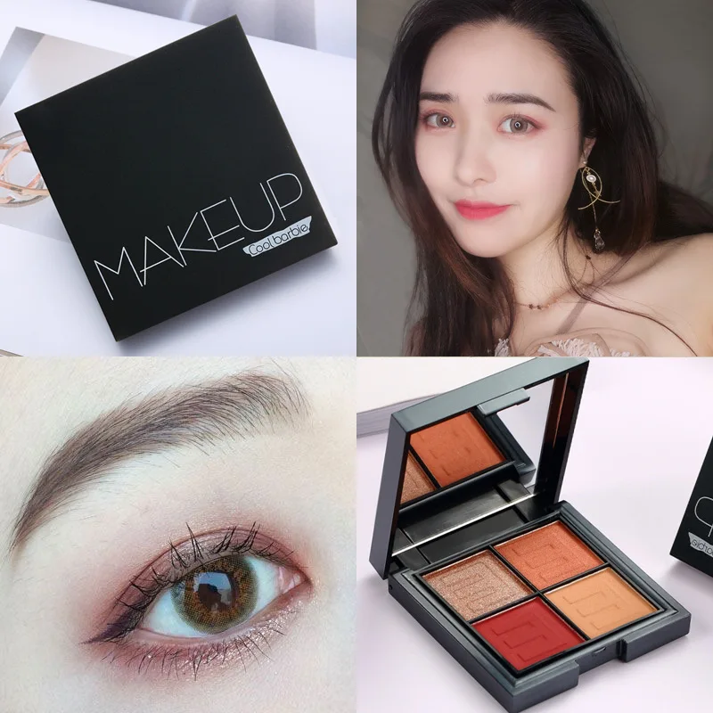 Sombras para ojos 4 вида цветов cienie do powiek тени для век матовые Палитра sombra блестящая