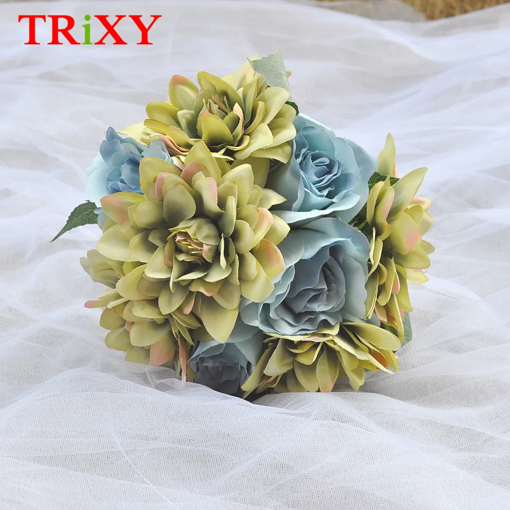 TRiXY A19 дешевые рекламные Свадебные украшения для подружки невесты букет
