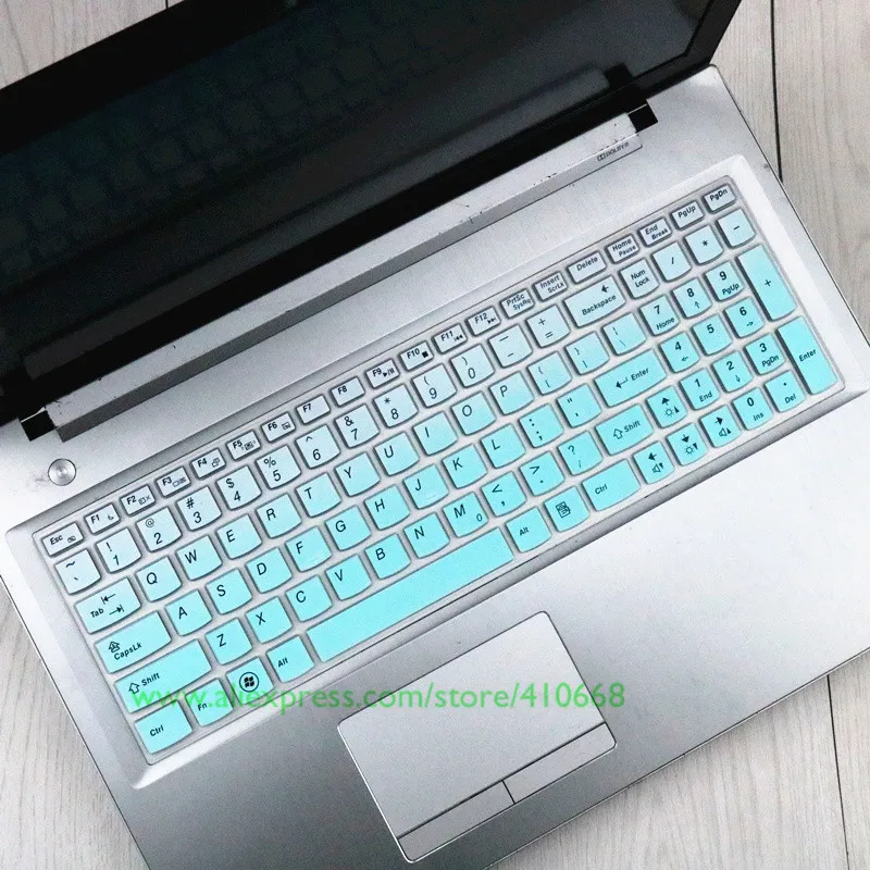 Gradualskyblue Дизайн силиконовая защитная накладка для клавиатуры кожного покрова для IBM Lenovo IdeaPad Z50 Z710 G50-30 G50-70 G500 Flex 2 U530 G510 Y50 - Цвет: Gradualskyblue