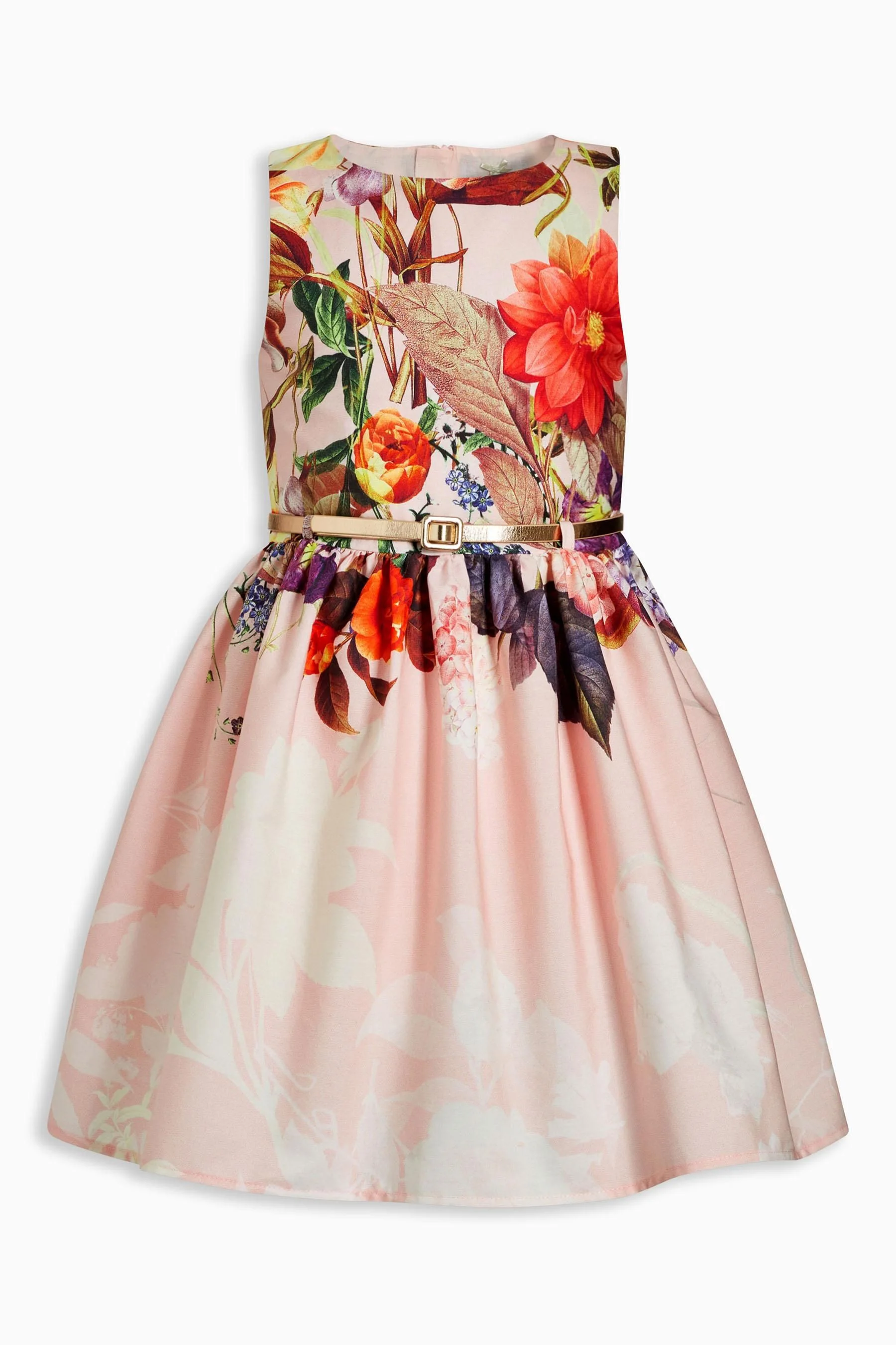 2019 New Arrivals Girls Dresses Brand Kids Belts 2pcs Printed Flowers Children's Apparel Sleeveless Vest Dress Fashion | Детская