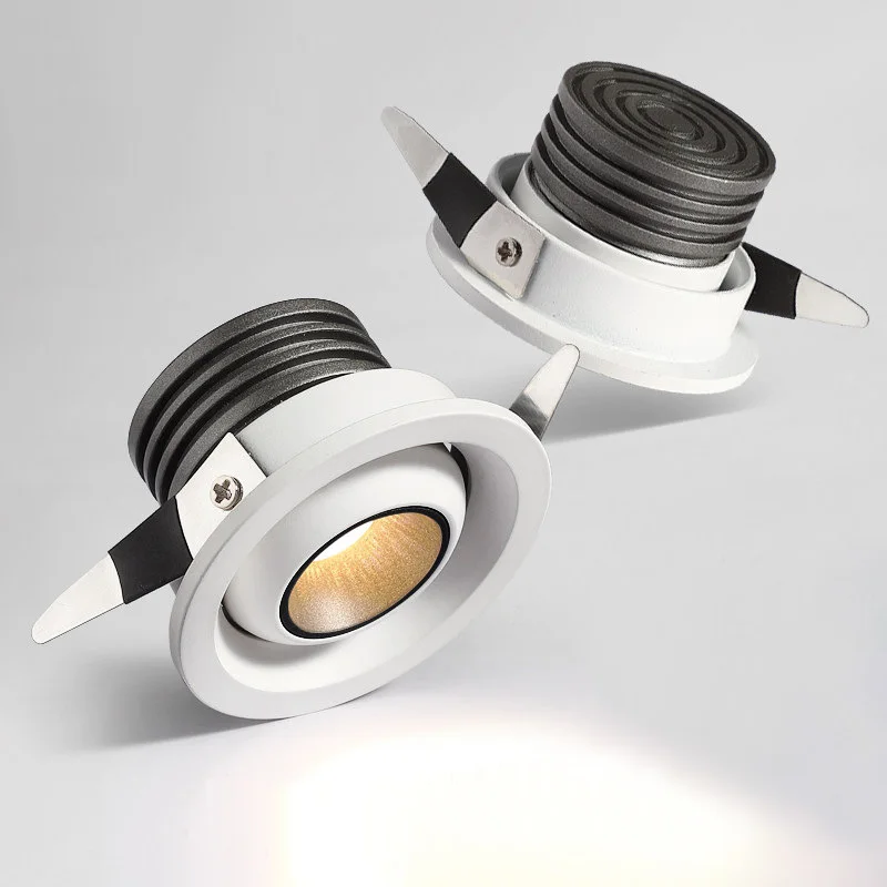 2pcs/lot Mini 3W LED Downlight Small AC220V COB Wall Washer Light Home Hotel Cabinet Adjustable Recessed Ceiling Spot Lights | Лампы и