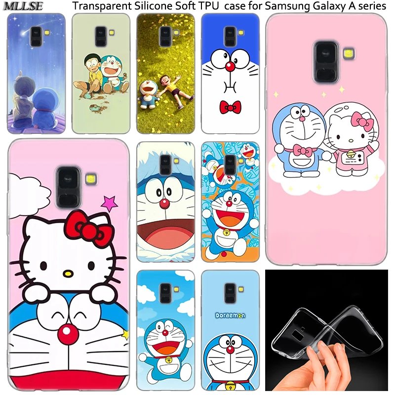 Аниме Дораэмон Силиконовый чехол для Samsung Galaxy A50 A30 A10 A40 A6 A8 плюс A20 E A5 A7 2018 2017 2016