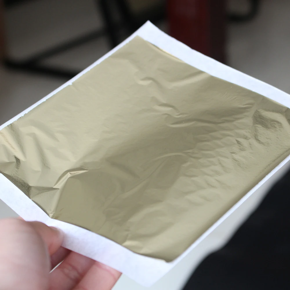 100 шт Тайваньская захватывающая Серебряная блестящая имитация серебряного листа