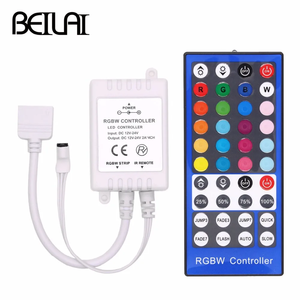 RGBW светодиодный Управление затемнитель 4 Каналы DC 12 V 24 5Pins ИК 40Key дистанционного