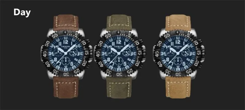 Хронограф T25 Тритий Светящиеся секундомер часы для мужчин люксовый бренд Ronda кварцевые мужские часы полностью стальные часы erkek kol saati reloj uhr