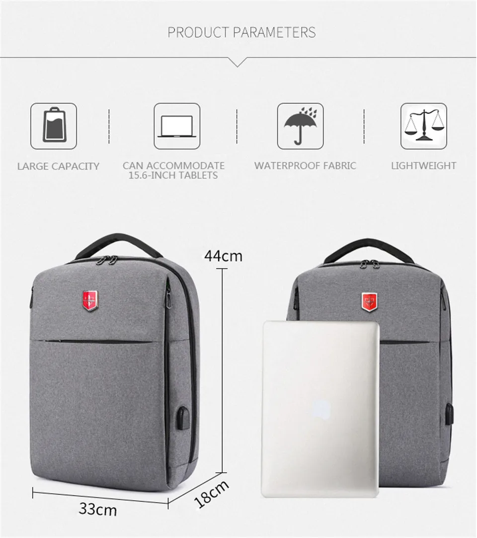 Фирменная Новинка USB подзарядки человек рюкзак большой ёмкость Fit 15,6 дюймов ноутбук повседневное школьная сумка дорожный рюкзак мужской