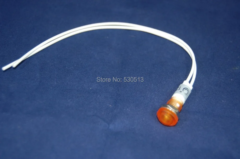 Набор из 5 шт. 120 В переменного тока 9 мм желтая панель установка индикатор