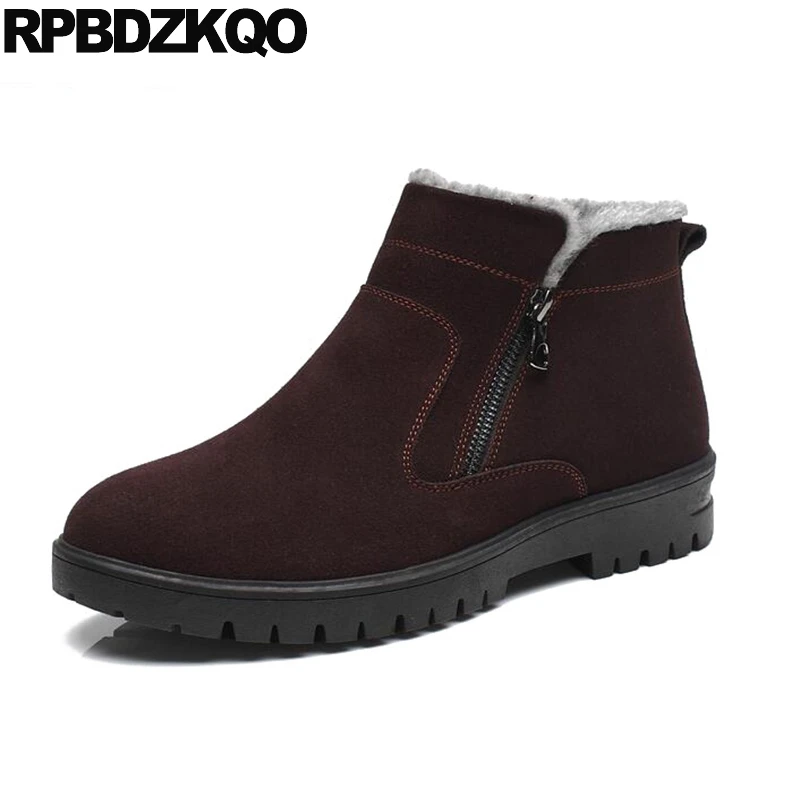 Мужские зимние сапоги на молнии 2021 размера плюс ботильоны мужские теплые ботинки