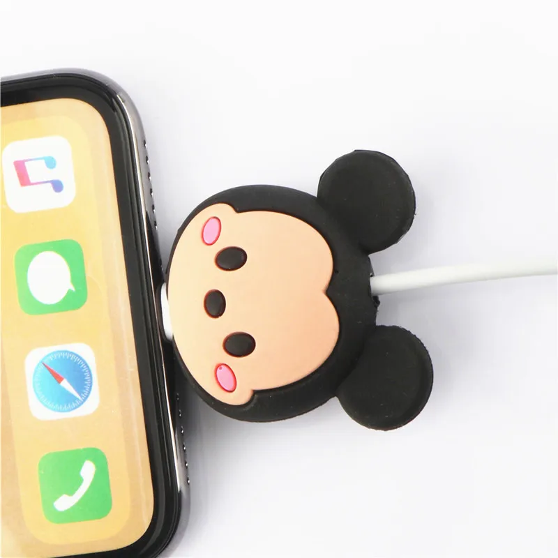 NO1 SIANCS защита для кабеля "укус" для iphone, Usb кабель, мультяшный кукольный органайзер, намотка, милый стежок, держатель провода для iphone, кабель - Цвет: NO1