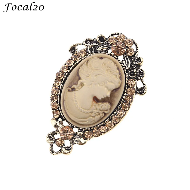 Focal20 винтажный сплав с кристаллами Красота женские броши полые брошь цветок со