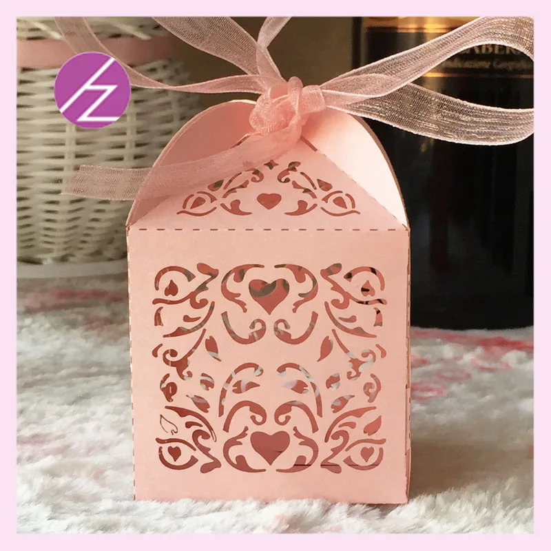 

100pcs Laser Cut Custom Words onChocolate Packaging Candy Box Birthday Favor Party Supplies Wedding Decoration Wedding Favor Box