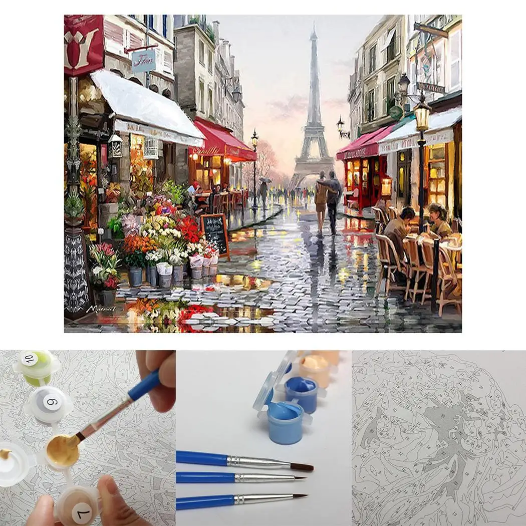 Новый парисовый уличный узор Картина DIY декоративный комплект картина домашняя