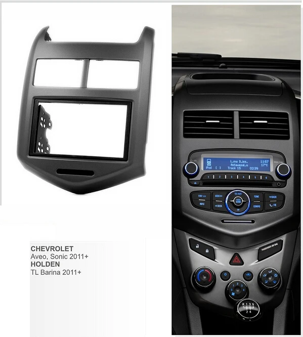 Один/двойной Din Facia для Chevrolet Aveo Sonic Holden TL Barina 2011+ Радио DVD стерео CD панель Dash Kit рамка для приборной доски