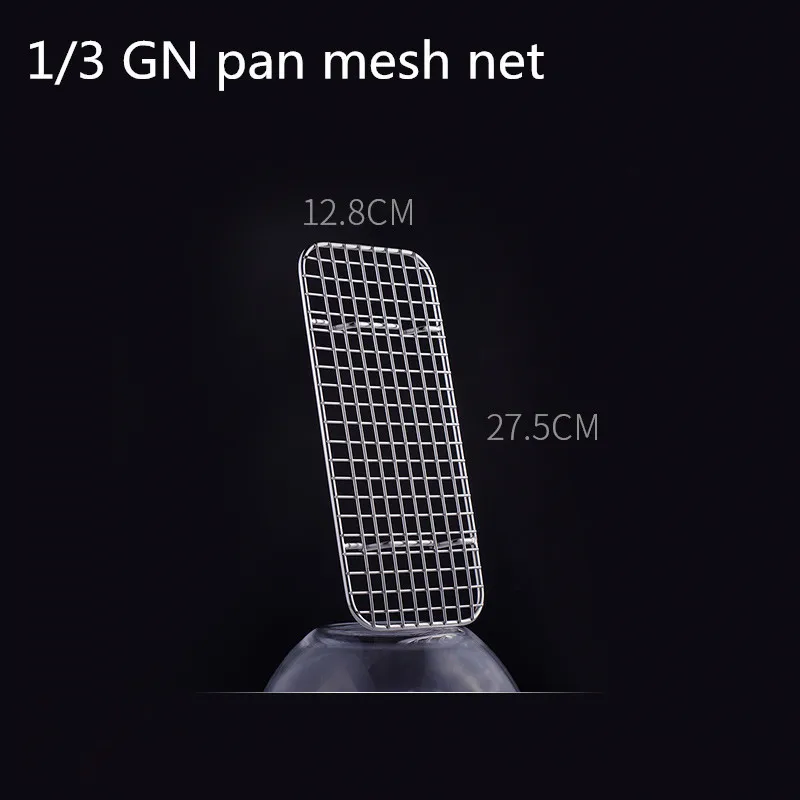 1-3 mesh net GN pan сетчатая сетка для барбекю из нержавеющей стали для бассейна масляный стеллаж фильтр прямоугольная пластина жарочная корзина шейкер для выпечки Ванна сетчатый поддон - Цвет: 1-3 mesh net